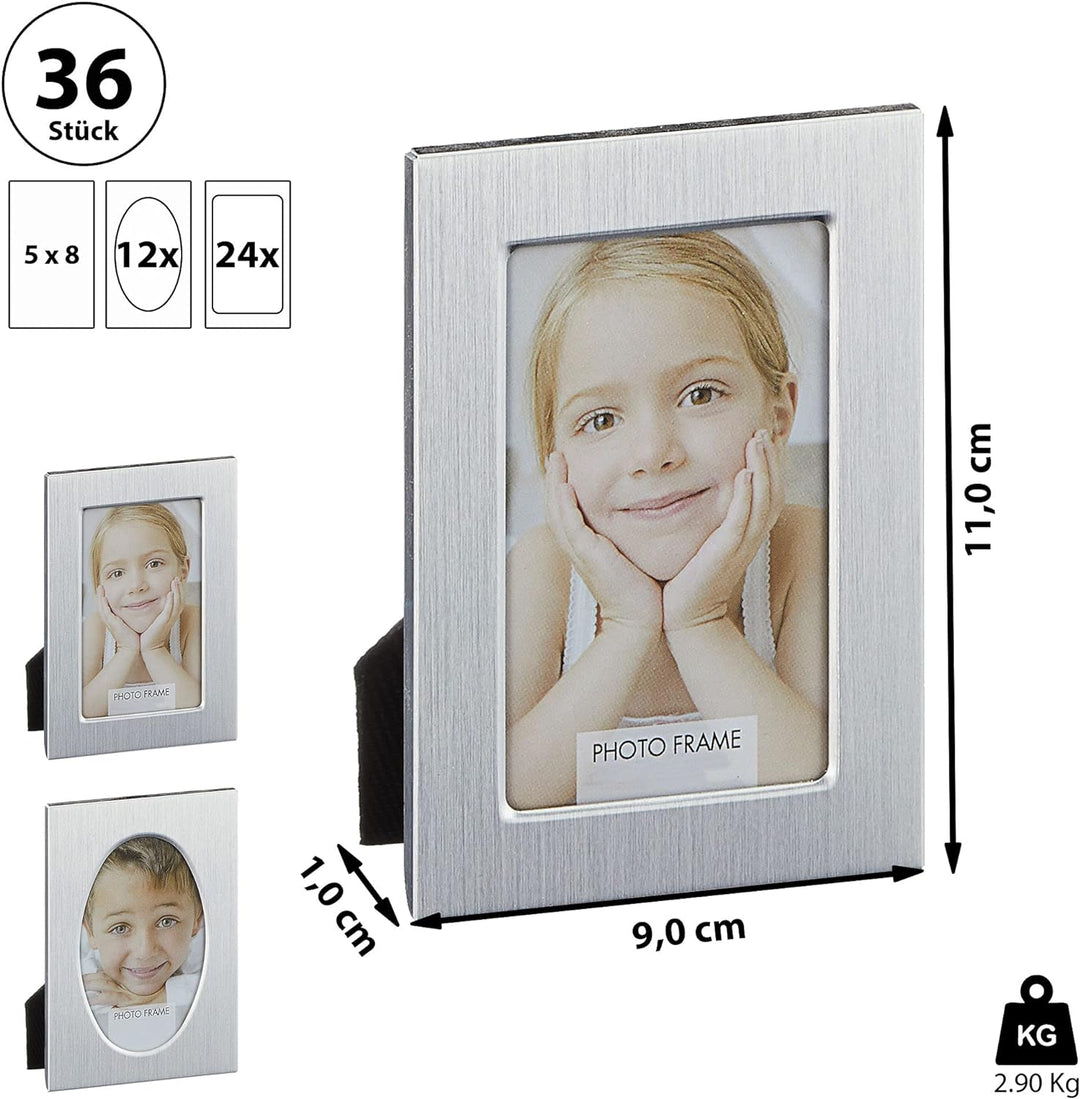 Cepewa Bilderrahmen DIY Medium 9x11cm│Bildgrösse 5,5x8 cm │Bildausschnitt oval/rechteckig (1 x 36er