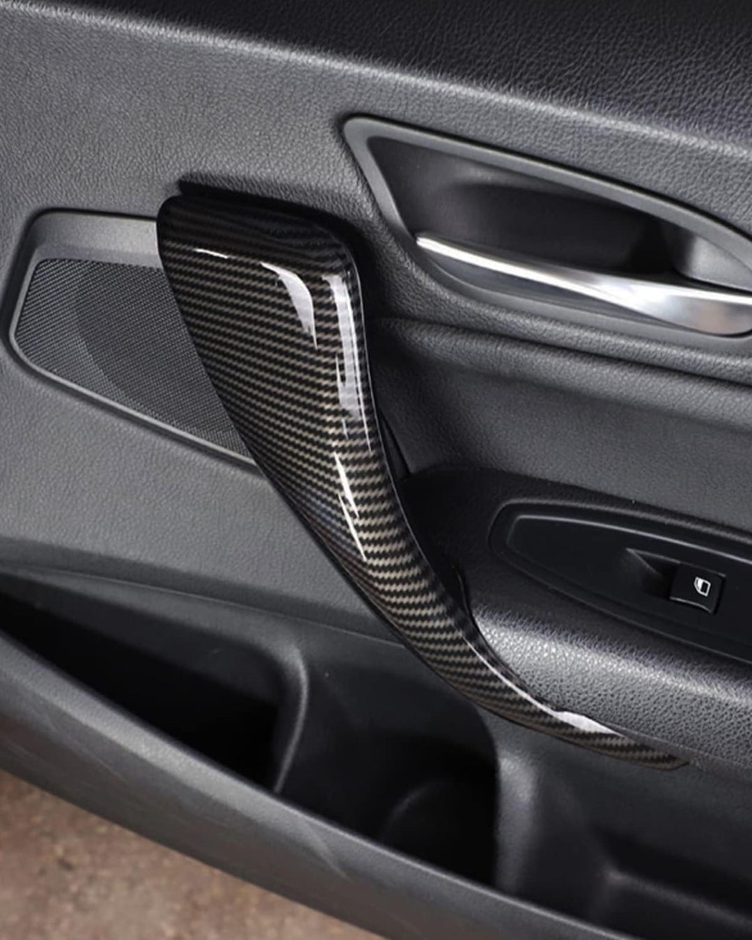 EULIMBQS LIMBQS Auto-Innentürgriffabdeckung für BMW F20 F21 F22 F23, Karbonfaser-Innentür-Armlehneng