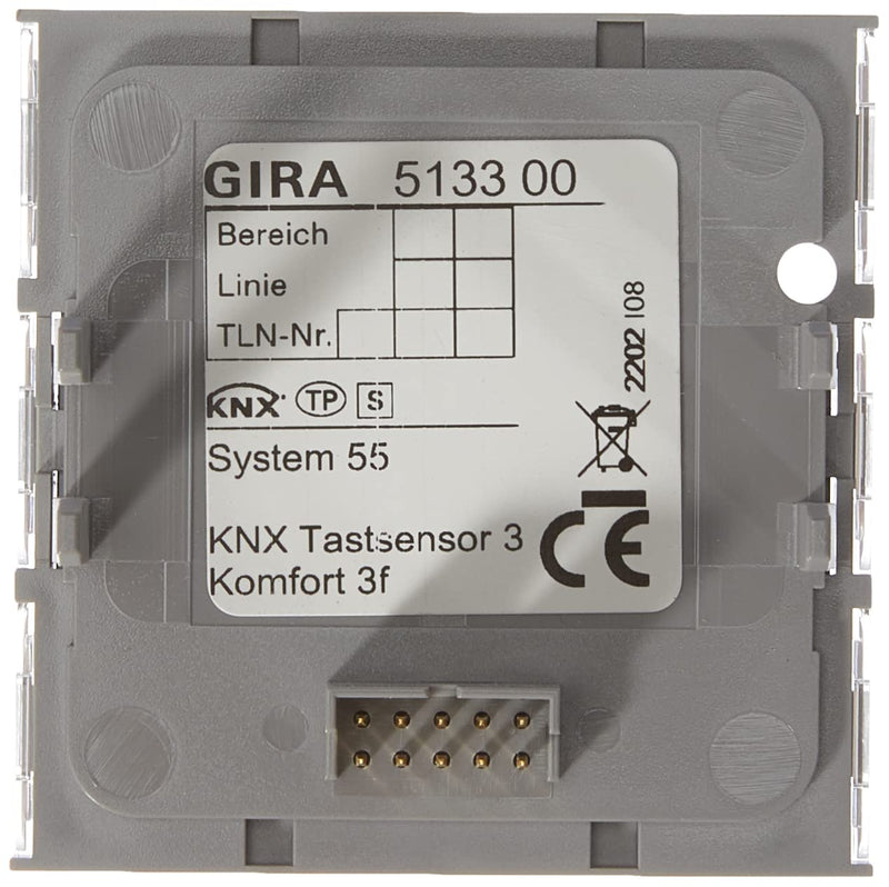 KNX Tastsensor 3 Komfort 3fach System 55 GIRA 513300