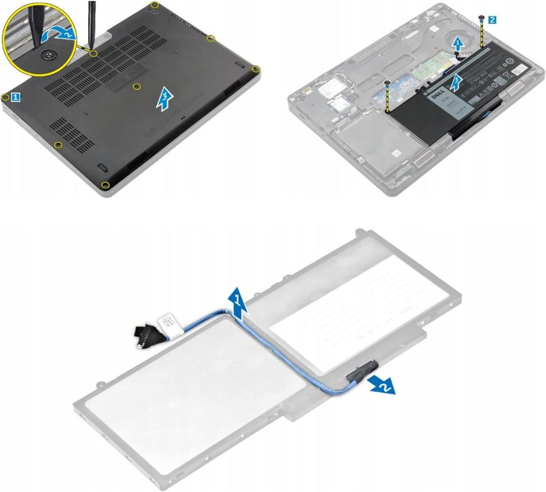 Dell Akku 62 Wh 4 Zellen Latitude E5270 E5470 E5570 Precision 15 3510 P48F P62G P23T Typ: 6MT4T 7V69