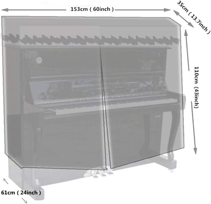 Duokon Volle aufrechte Klavierabdeckung Staub Sonnenschutz Verschleissfest wasserdichter Stoff Elekt