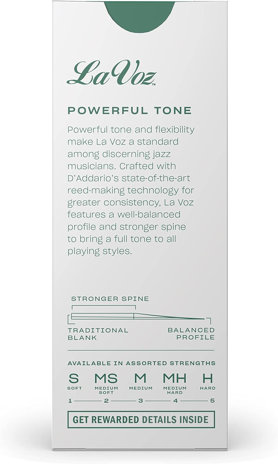 La Voz Blätter für Baritonsaxophon, Hard, 5er-Packung 5 Stück Hard, 5 Stück Hard
