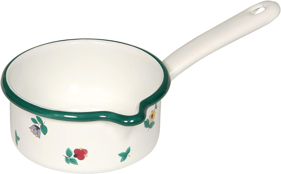Riess, 0036-049, Stielkasserolle mit grossem Ausguss 14, COUNTRY - GMUNDNER STREUBLUMEN, Durchmesser