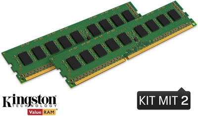 Kingston ValueRAM 8GB 1600MHz DDR3 Non-ECC CL11 DIMM Kit 8GB (2x4GB) 1Rx8 1.5V KVR16N11S8K2/8 Deskto