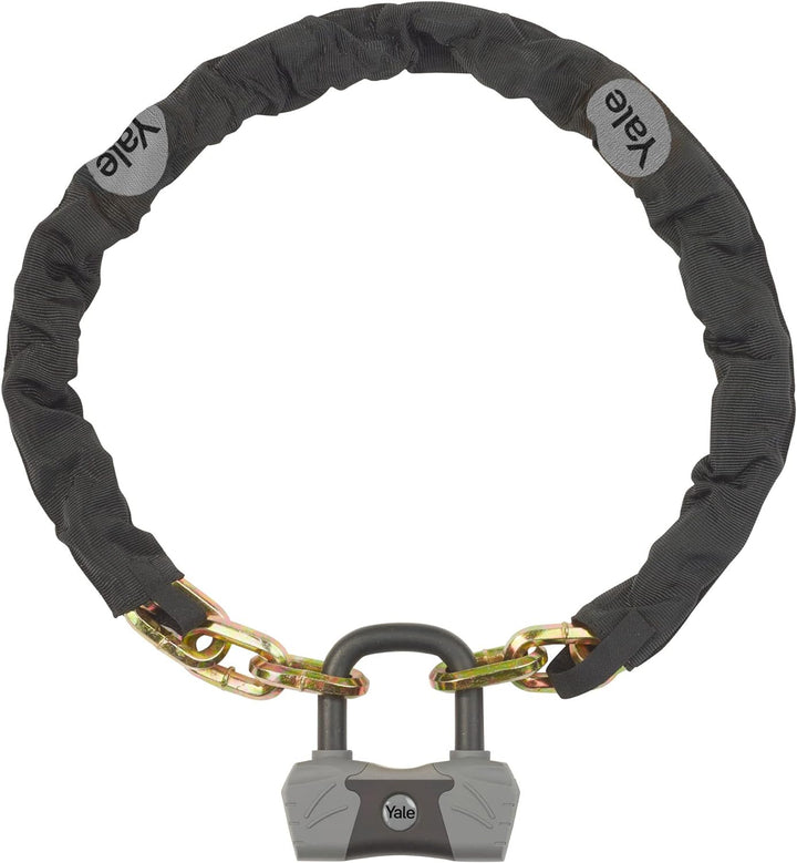 YALE Maximum Security Sicherheitskette & Schloss 1100 mm - YCL3/10/110/1 - mit Titanium verstärkte K
