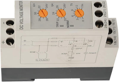 Tyenaza Überspannungs-Unterspannungsschutz - DC 12V/24V/36V/48V Überspannungs- und Unterspannungssch