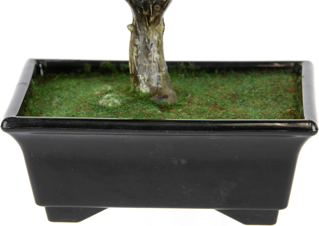 Bonsai Baum in Schale Kunstbonsai Kunstbaum Dekobaum künstlich Japanische Kunstpflanze Grünpflanze D