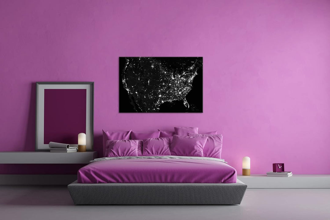 deyoli schlaflose Welt Effekt: Schwarz&Weiss, Format: 80x60 als Leinwandbild, Motiv fertig gerahmt a