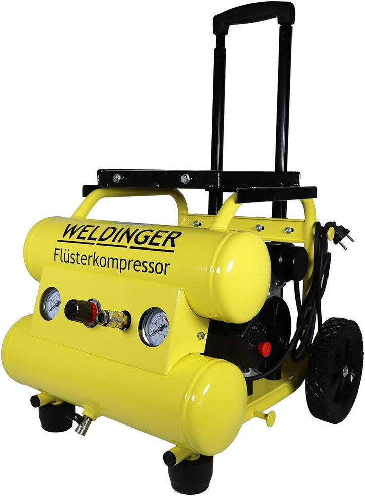 WELDINGER Flüsterkompressor FK 95 pro mobile 750 W 2x5 l Drucktank Servicemobil 5 Jahre Garantie FK