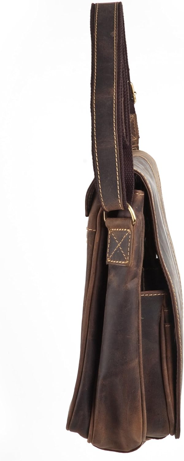 Green Burry Überschlagtasche Vintage braun 1729-25