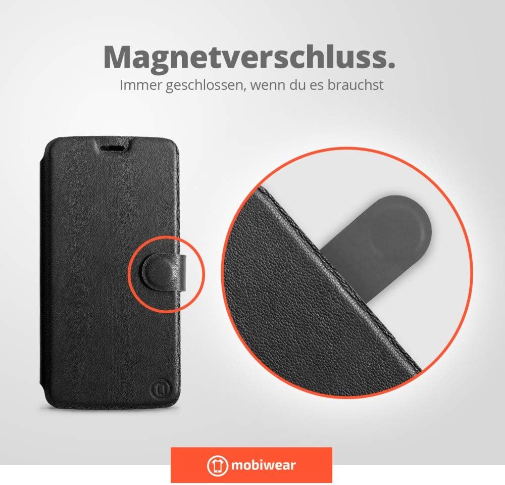 Mobiwear | Echt Lederhülle | Kompatibel mit Samsung Galaxy M51, Made in EU handyhülle, Slim Leather