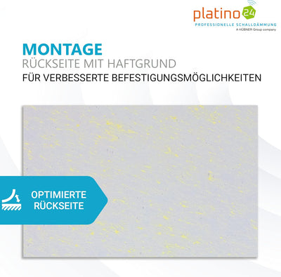 platino24 Schallabsorber Set aus Basotect G+ mit Akustikfilz, 4 Absorberelemente Rechteck je 825x550