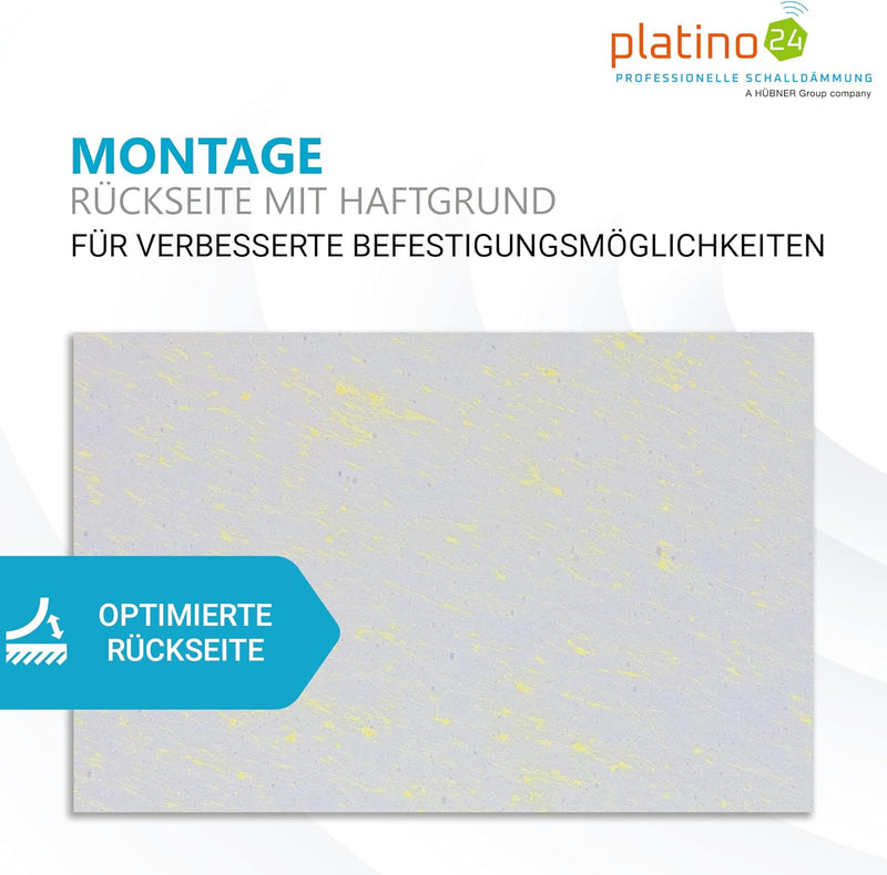 platino24 Schallabsorber Set aus Basotect G+ mit Akustikfilz, 4 Absorberelemente Rechteck je 825x550