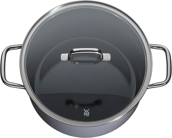 WMF Fusiontec Essential Kochtopf gross, 24 cm, Glasdeckel, Fleischtopf Induktion, 6,4l, High-Tech Ke