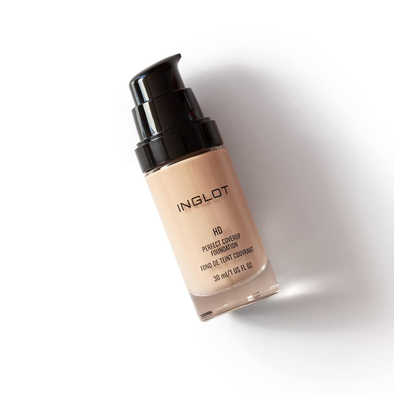 Inglot HD Perfect Coverup Foundation, Für einen langanhaltenden Effekt mit HD Pigmenten, Hypoallerge