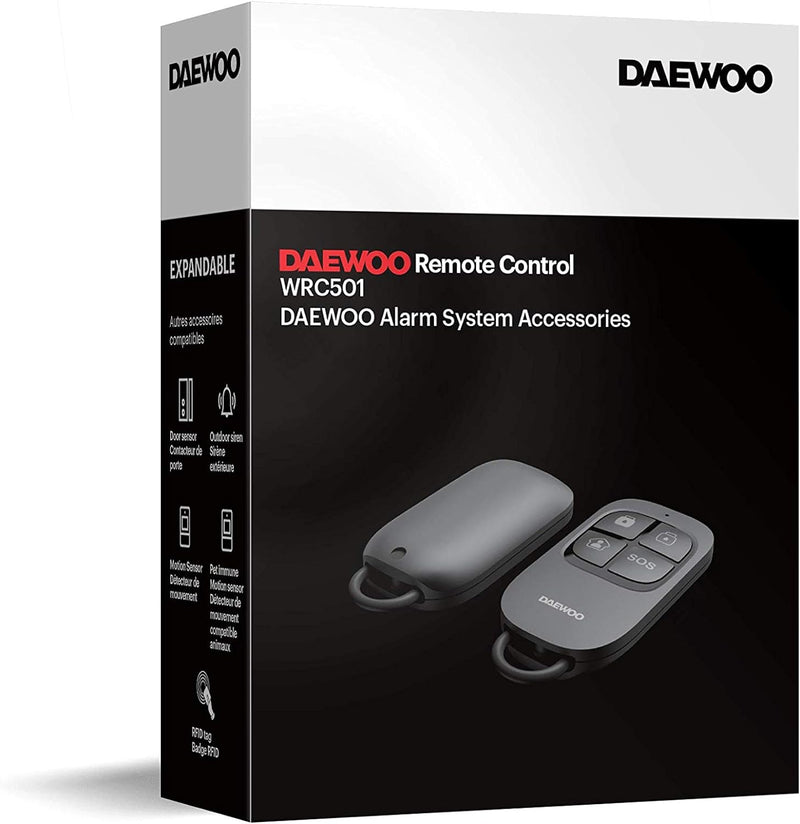Daewoo WRC501 818012 Fernbedienung Alarm, Schwarz, fernbedienung