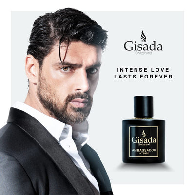 Gisada - Ambassador Intense Set | Geschenkset | Eau de Parfum 50 ml & Duschgel 100 ml | Würziger, fr