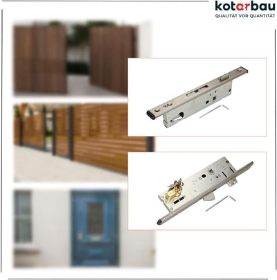 KOTARBAU® Rohrrahmenschloss 92 mm Dornmass 30 mm C-Stulp Edelstahl Einsteckschloss Türschloss Haustü