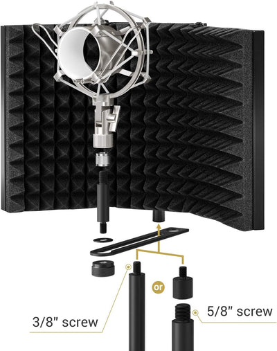 TONOR Mikrofon Pop Filter mit absorbierender Schaumschicht schallabsorbierend Mikrofonisolationsschi