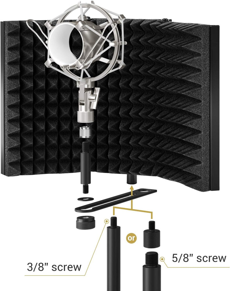 TONOR Mikrofon Pop Filter mit absorbierender Schaumschicht schallabsorbierend Mikrofonisolationsschi