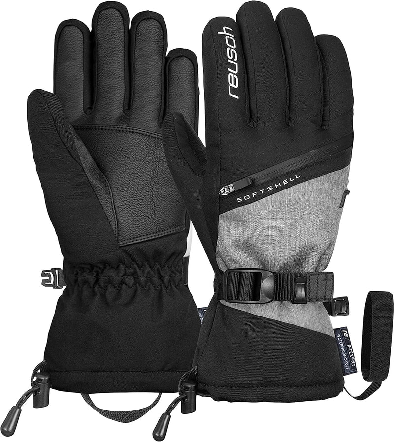Reusch Damen Handschuhe Demi R-tex Xt Extra Warm, Wasserdicht, Atmungsaktiv 8.5 schwarz / grau, 8.5