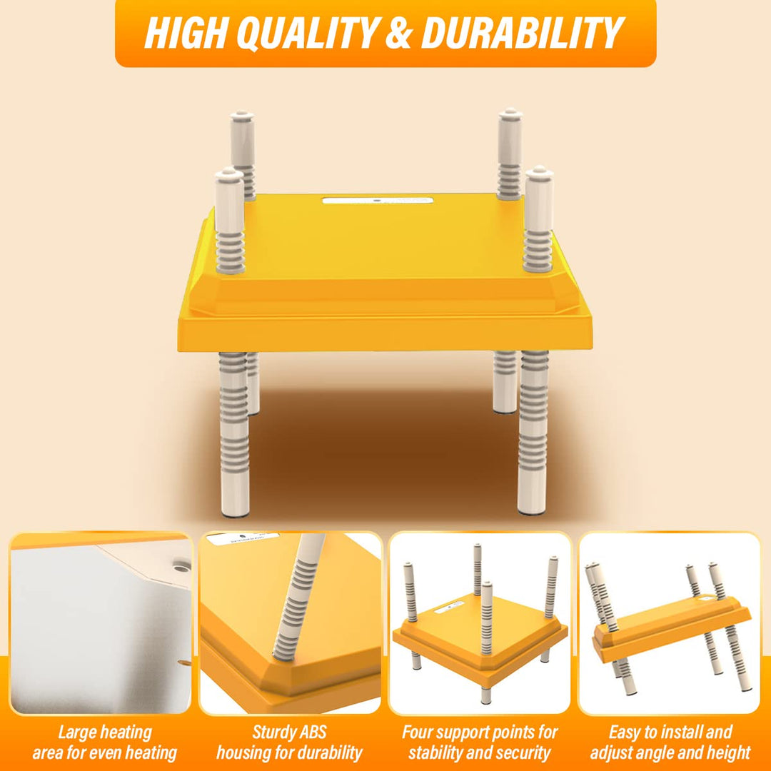 Küken Wärmeplatte, Verstellbare Wärmeplatte Comfort für Küken 10*10in, Höhenverstellbar, Heizplatte