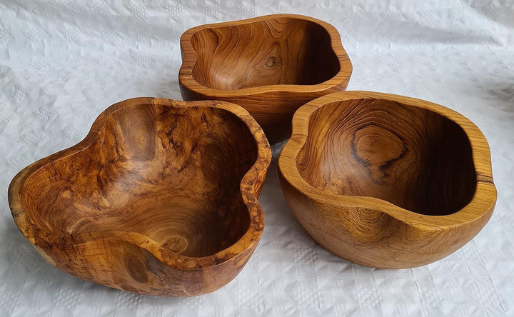 Windalf Rustikale Snack Holzschale AMELIE Ø 28 cm Nussschale Deko-Schale Schmuckschale Wurzelholz