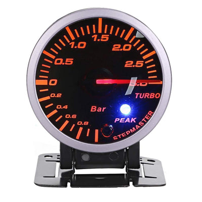 Turbo-Ladedruckanzeige, 2,5 Zoll 60 mm 3,0 Bar LED-Fahrzeugmodifikation Turbo-Ladedruckanzeige Zeige