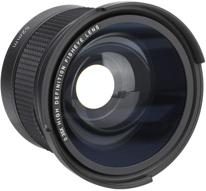 PUSOKEI Weitwinkel-Fisheye-Objektiv, 0,35 x 52 mm Weitwinkelobjektiv, Universal-Fisheye-Objektiv mit