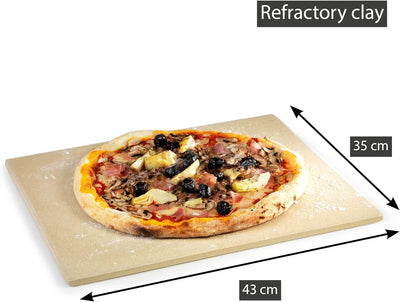 Pizzastein feuerfeste Keramik 1,2 cm dick passend für Grill Siesta & Quisson