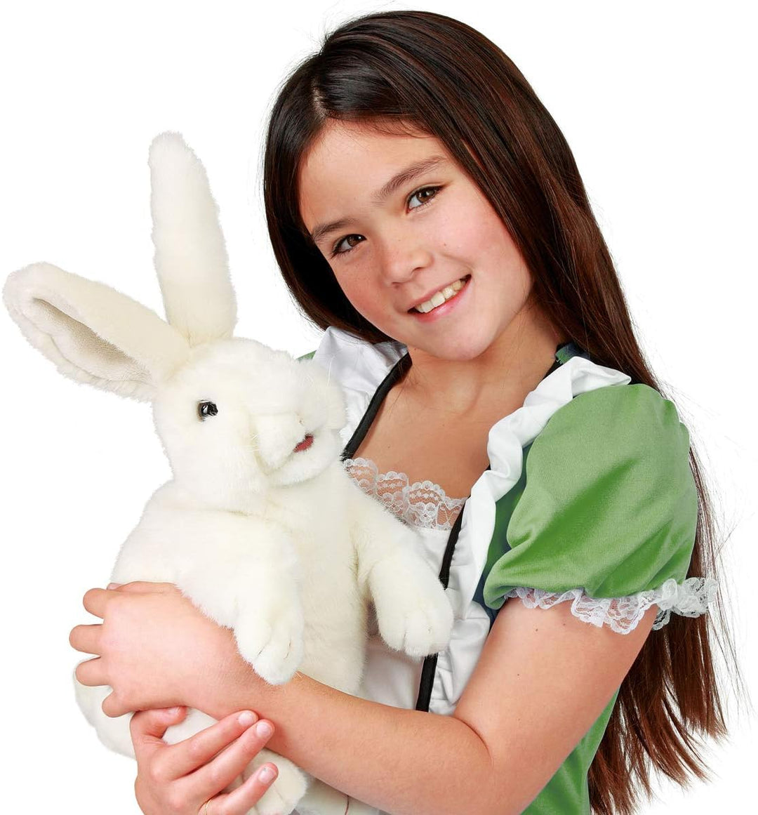 Folkmanis Standing Rabbit Hand Puppet (White)