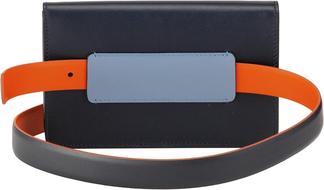 DUDU Kleine Damen-Umhängetasche Made in Italy aus echtem Leder, umwandelbar in Gürteltasche, Mini-Um