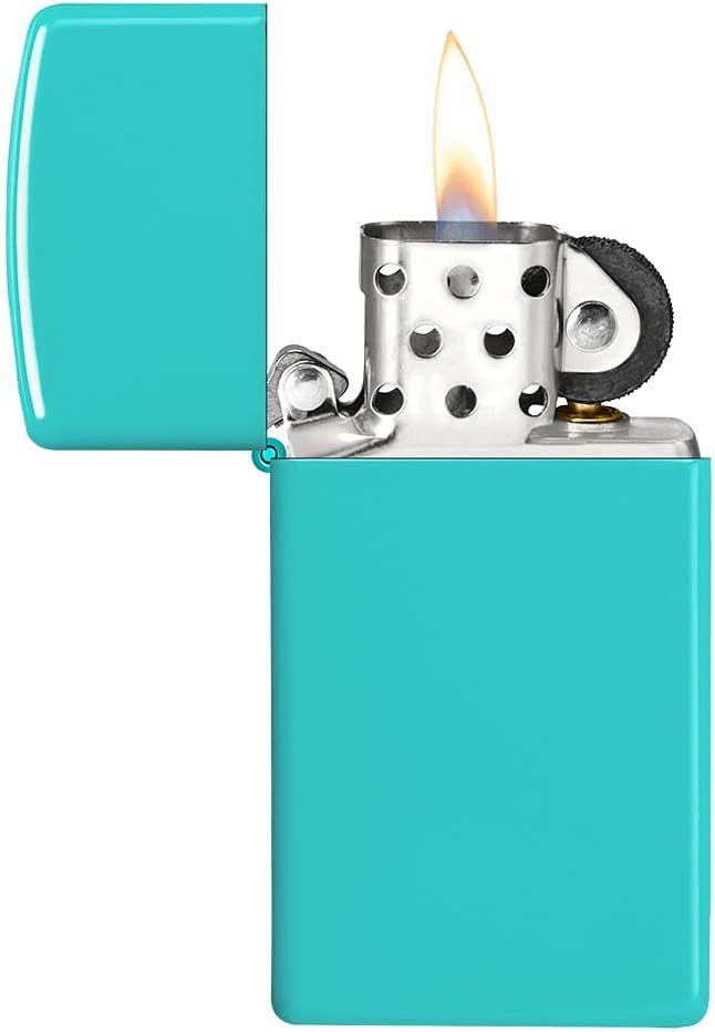 Zippo Feuerzeug, Slim Flat Türkis, 1 x 3,5 x 5,5 cm 1 x 3,5 x 5,5 cm Slim Flat Türkis, 1 x 3,5 x 5,5