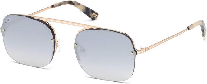 Web Eyewear Herren WE0275 Sonnenbrille, Shiny Rose Gold/Smoke Mirror, 57