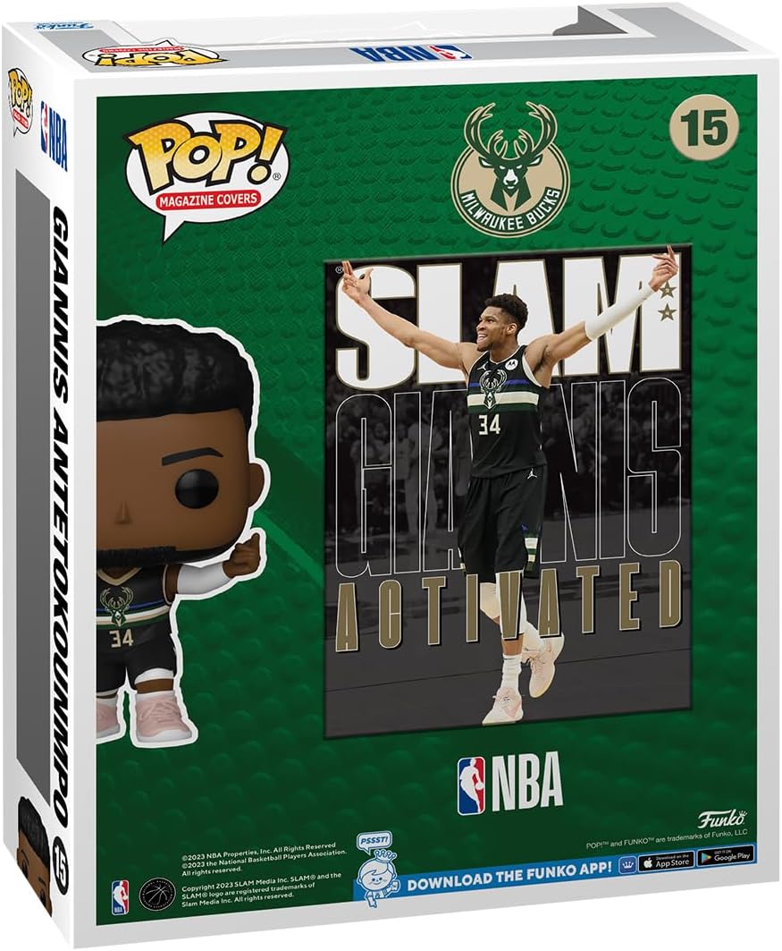 Funko Pop! NBA Cover: SLAM - Giannis Antetokounmpo A. - Vinyl-Sammelfigur - Geschenkidee - Offiziell