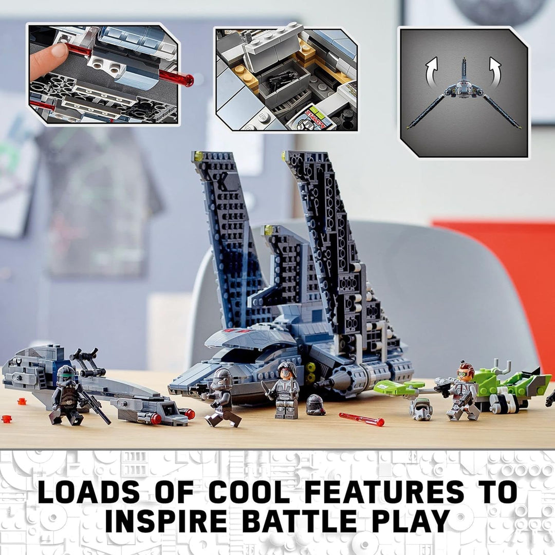 LEGO Star Wars The Bad Batch Attack Shuttle 75314 Awesome Toy with 2 Speeders Minifigures of Bad Bat