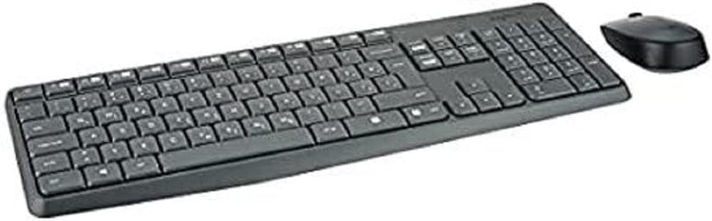 Logitech MK235 Kabelloses Tastatur-Maus-Set, 2.4 GHz Verbindung via Unifying Nano USB-Empfänger, 10m