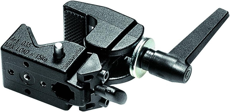 Manfrotto 035 Superclamp Universal Befestigungs-Mechanismus (Aluminium) schwarz & Auslegerarm für Su