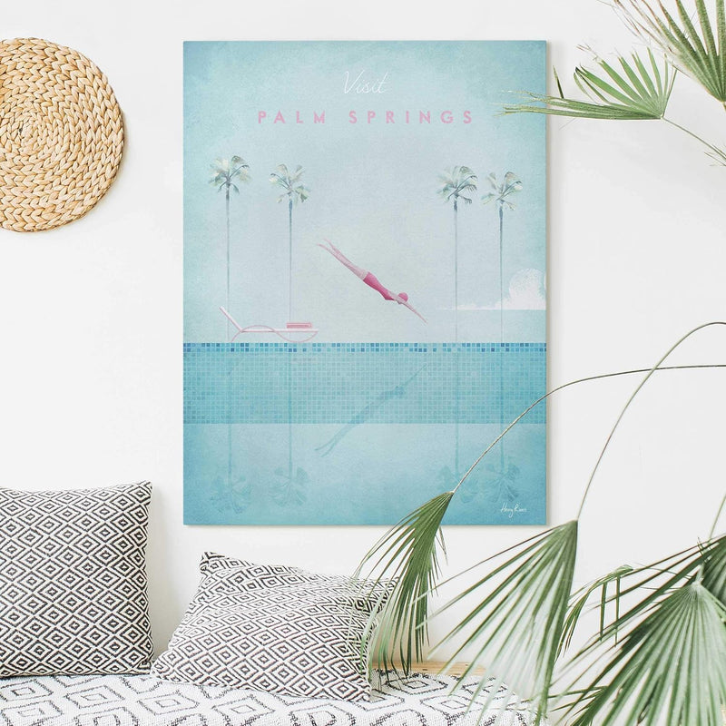 Bilderwelten Leinwandbild Reiseposter Palm Springs 40 x 30cm Recycled Canvas 40cm x 30cm - Recycled