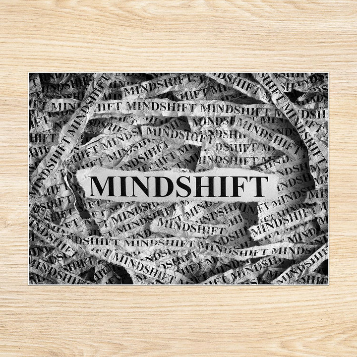 wandmotiv24 Poster als Wanddeko, Grösse Din A0, Mindshift, Mindset, Zeitung, Moderne Wanddeko, Wandb