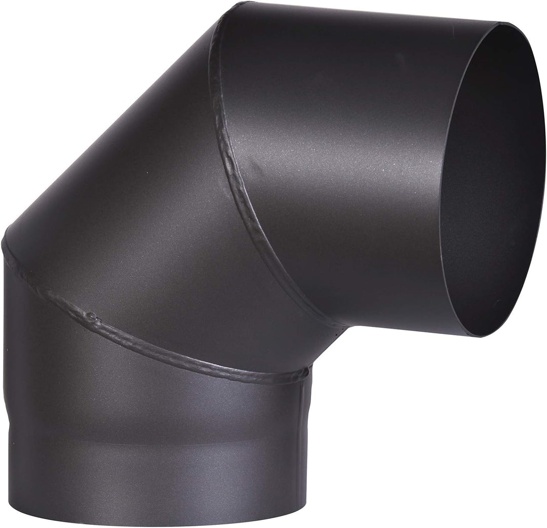 FIREFIX R180/BO Ofenrohrbogen aus 2 mm starken Stahl (Rauchrohr) in 180 mm Durchmesser, für Kaminöfe