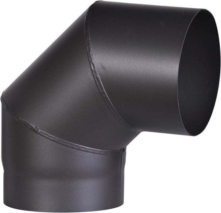 FIREFIX R180/BO Ofenrohrbogen aus 2 mm starken Stahl (Rauchrohr) in 180 mm Durchmesser, für Kaminöfe