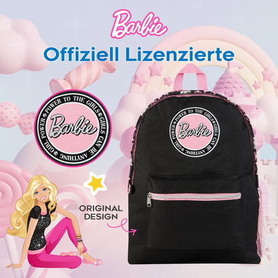 Barbie Kinderrucksack Mädchen, Geräumig Kinderrucksack mit Verstellbaren Trägern, Kindergarten Rucks