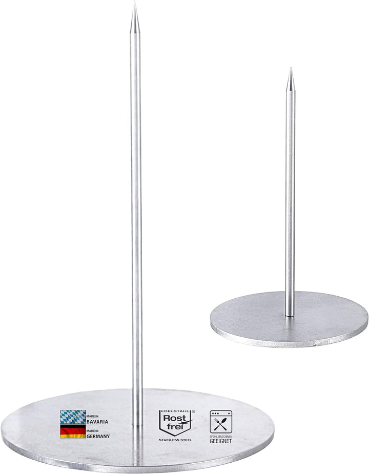 2'er Set Premium BBQ Grillspiess Gyrosspiess Grösse S und L | Dönerspiess Edelstahl | massiver unive