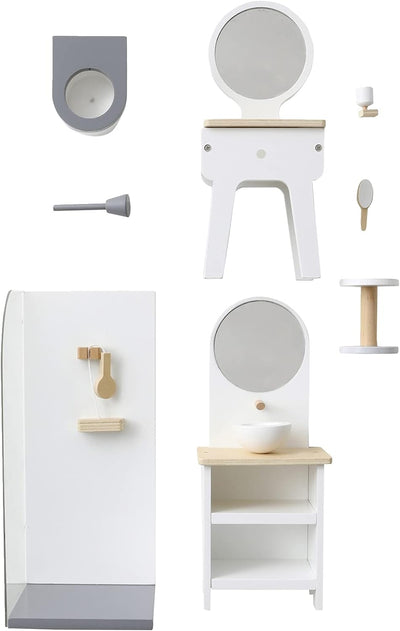VERTBAUDET Badezimmermöbel für Puppe, Modell aus Holz, Weiss, TU