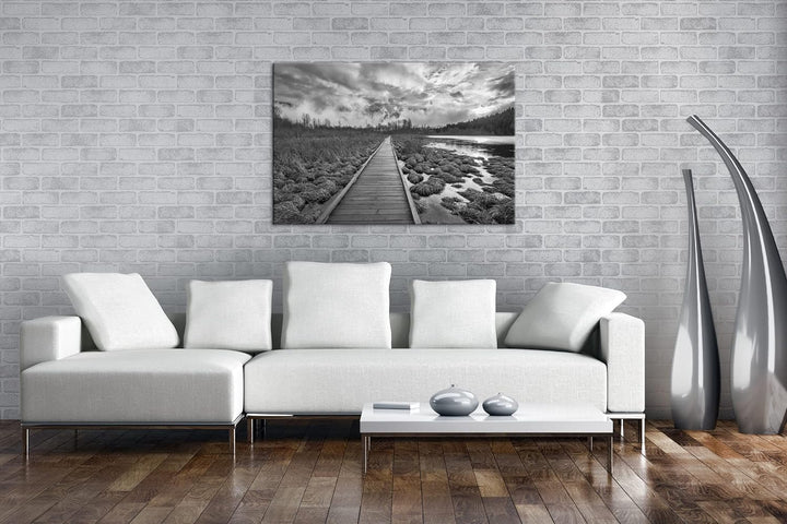 deyoli Kanadas schöne Seelandschaft Format: 80x60 als Leinwand, Effekt: Schwarz&Weiss, Motiv fertig