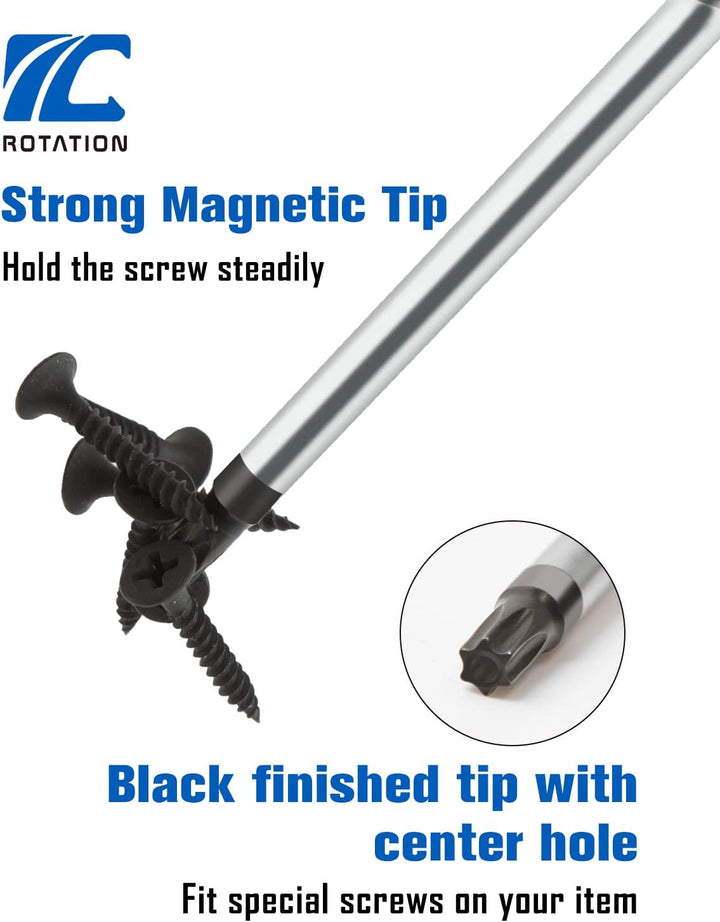10 tlg magnetisches Torx-Schraubendreher-Set, schwarz lackierte Spitze mit Mittelloch, professionell