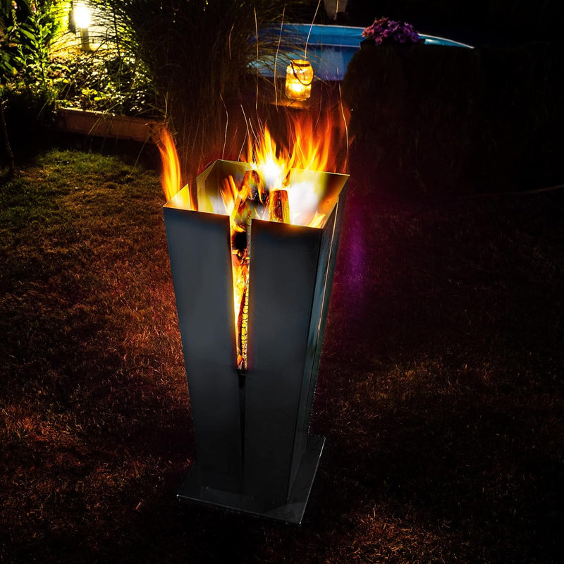 KADAX Gartenfeuerstelle, Feuerwanne, Grillstelle, Feuerschalen, Gartenfeuer, Terrassenofen aus Stahl