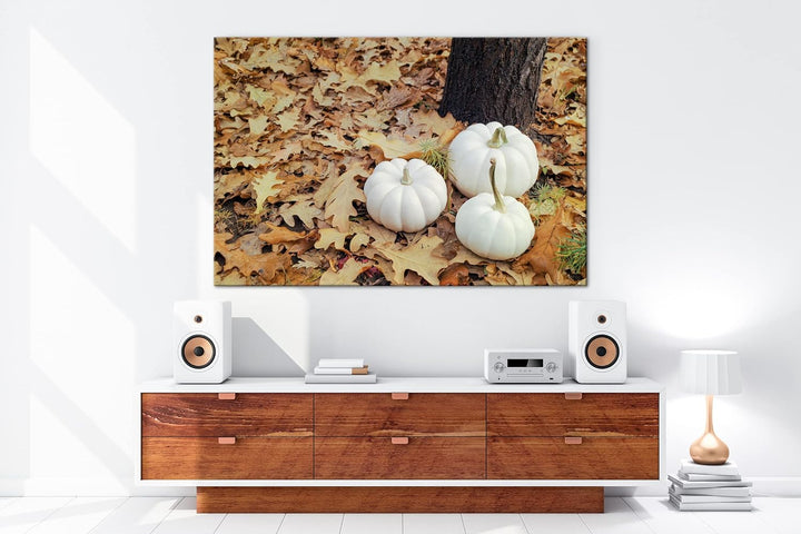 deyoli frische Kürbise Format: 120x80 als Leinwandbild, Motiv fertig gerahmt auf Echtholzrahmen, Hoc