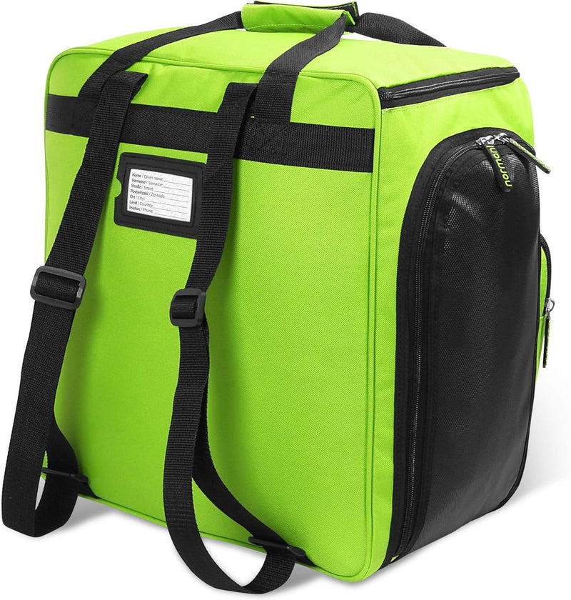 normani Skischuhtasche mit separatem Helmfach und Rucksackfunktion Alpine DEPO Lime 53 Liter, Lime 5